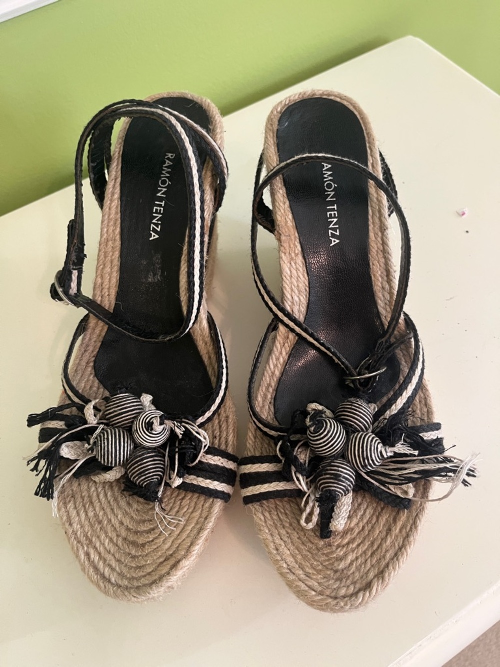 Ramon Tenza Ankle Wrap Wedge Sandals